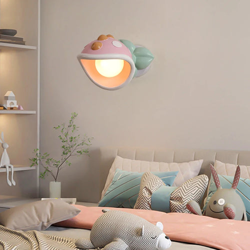 applique murale fleur pour éclairage chambre enfant en résine PE - vue 5 sur 7