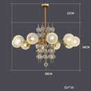 lustre classique à bulles en chrome doré tendance 2024 pour éclairage moderne