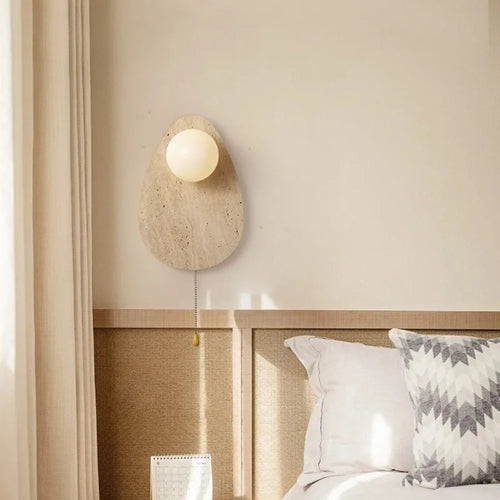 applique murale vintage en pierre naturelle à led décorative