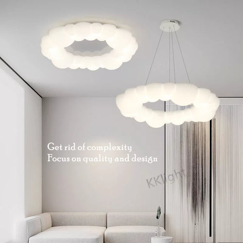 Nordique créatif nuage nuances suspension lumières moderne plafond lustre salon chambre enfants chambre décor LED plafonnier - vue 2 sur 13