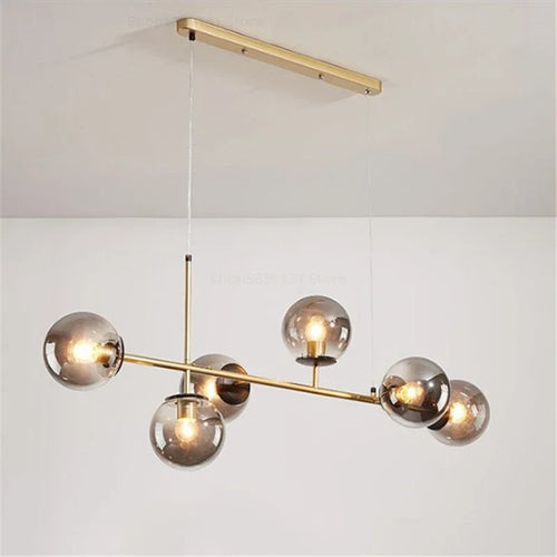 suspension nordique moderne en verre pour salon