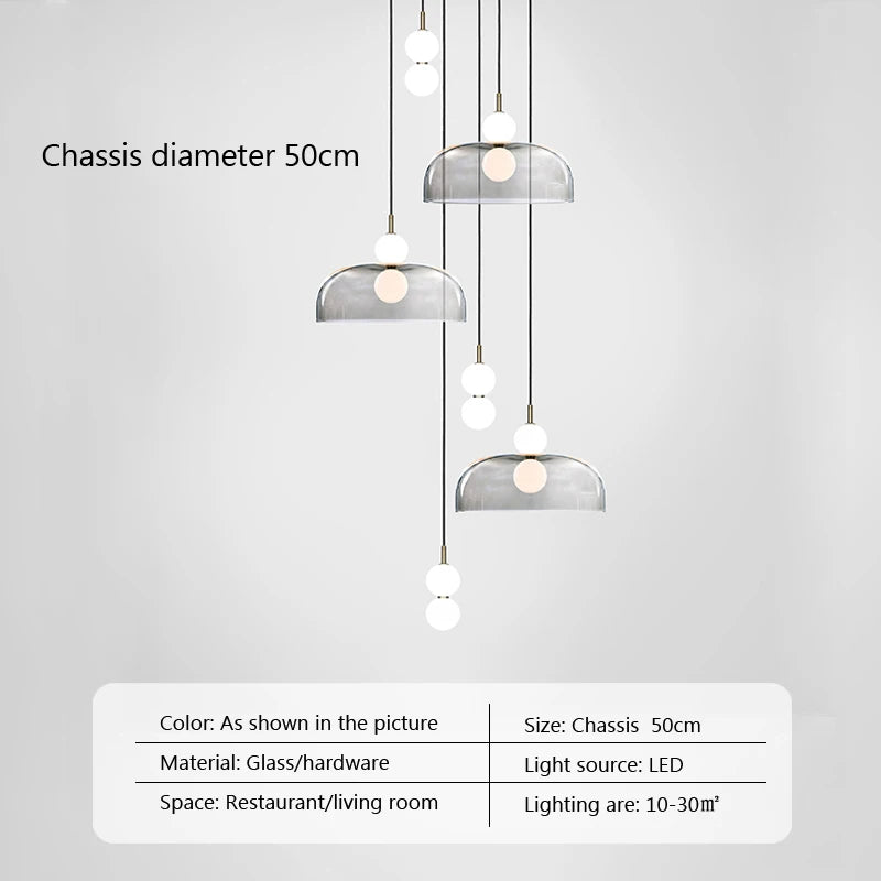 suspension en verre design pour décoration moderne et élégante - vue 11 sur 15