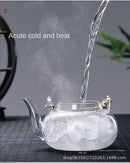 theiere verre poignee bambou tasses infusion pu erh