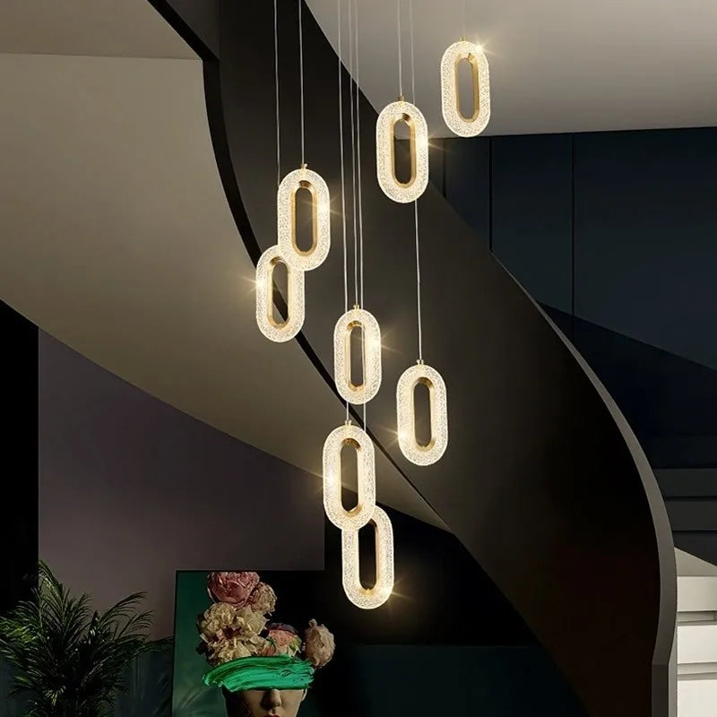 Plafonnier LED suspendu en acrylique au design moderne