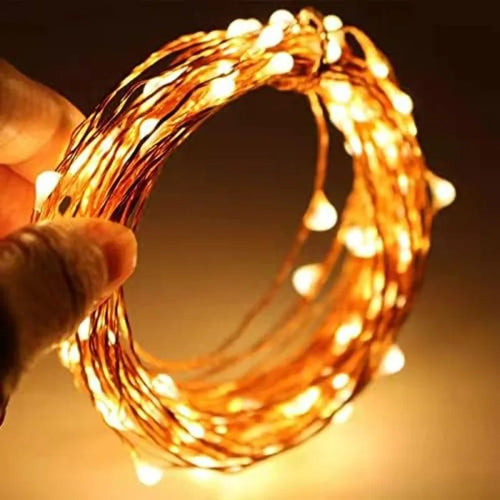 guirlande lumineuse led avec fil de cuivre pour décoration festive et chaleureuse - vue 2 sur 14