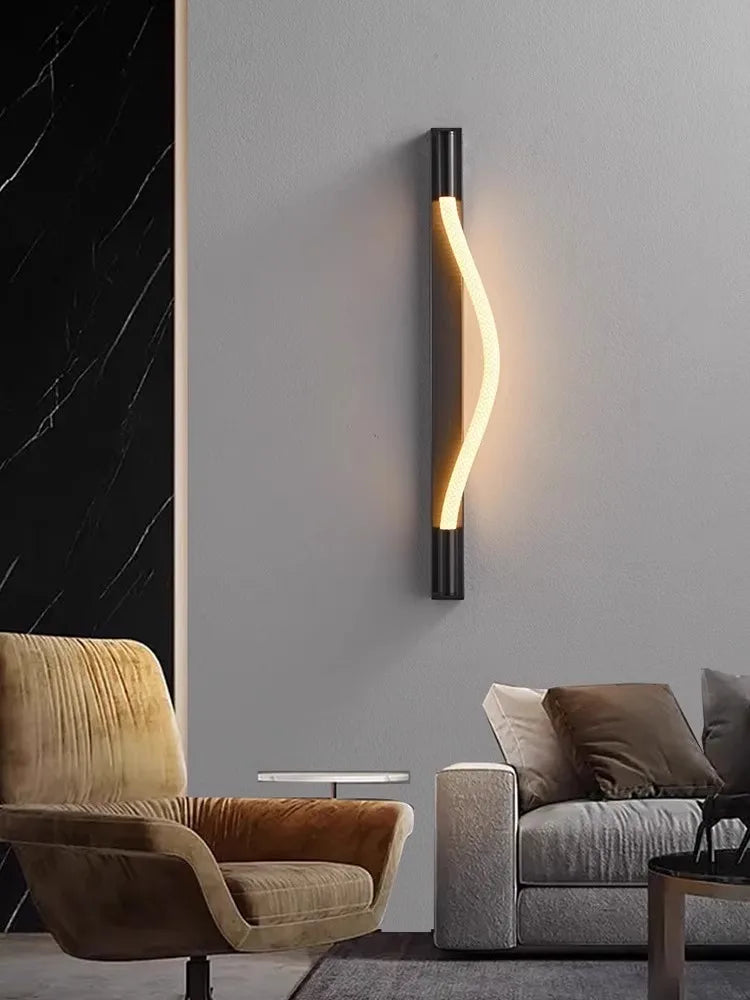 applique murale minimaliste moderne en silicone de luxe
