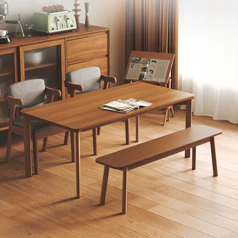 tabouret en noyer pour salle à manger et cabine d'essayage style chinois - vue 3 sur 10