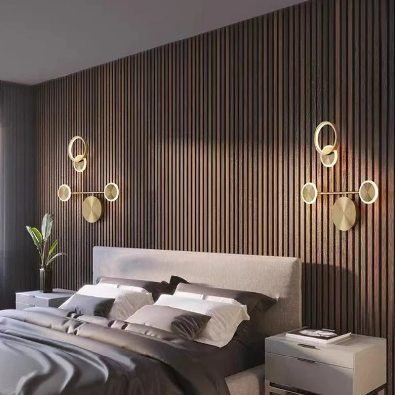 Applique murale design LED décoratif doré maison