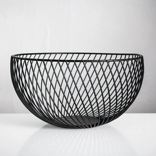 panier à fruits en métal empilable pour rangement et service - vue 2 sur 7