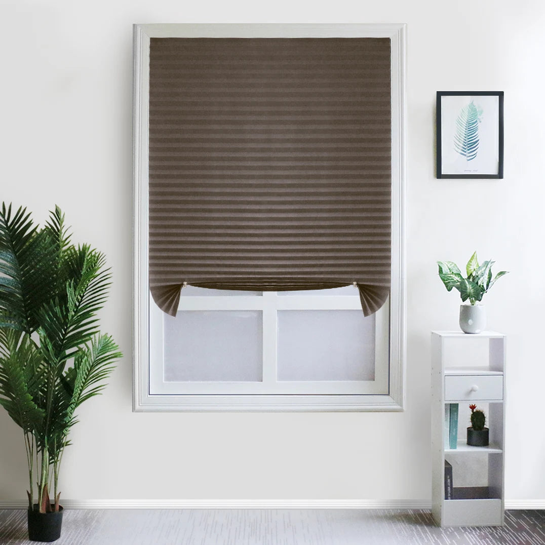 Store plissé occultant tissu pour fenêtre chambre cuisine - vue 11 sur 16