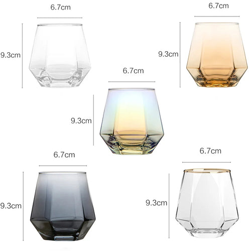 Ensemble 6 verres whisky relief style luxe