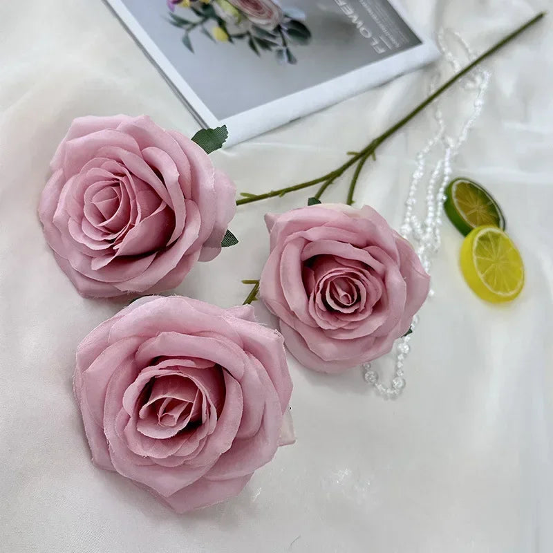 branches de roses artificielles en soie pour décoration élégante - vue 17 sur 40