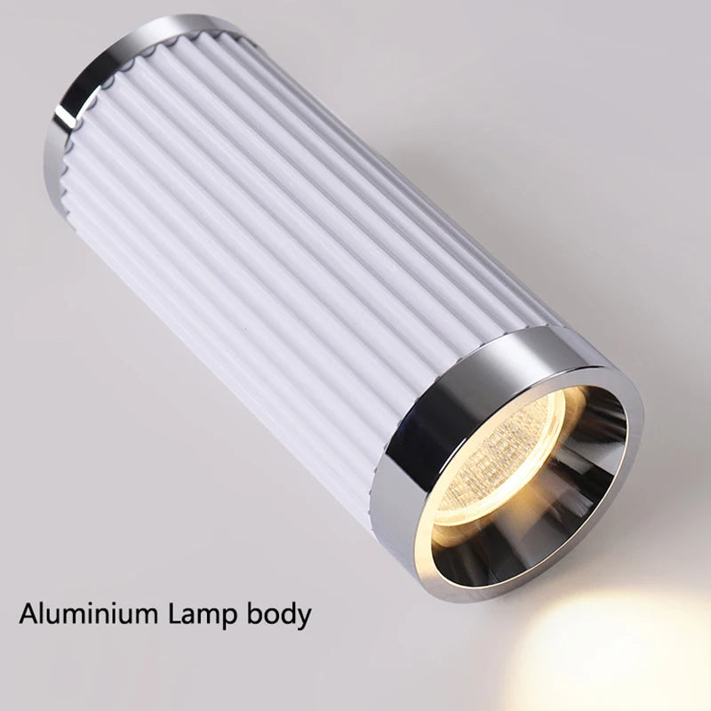 Creative Living Room LED Spotlight Roman Columns Design Ceiling Downlight for Hallway Aisle Entrance Stair White Chrome Gold - vue 5 sur 7