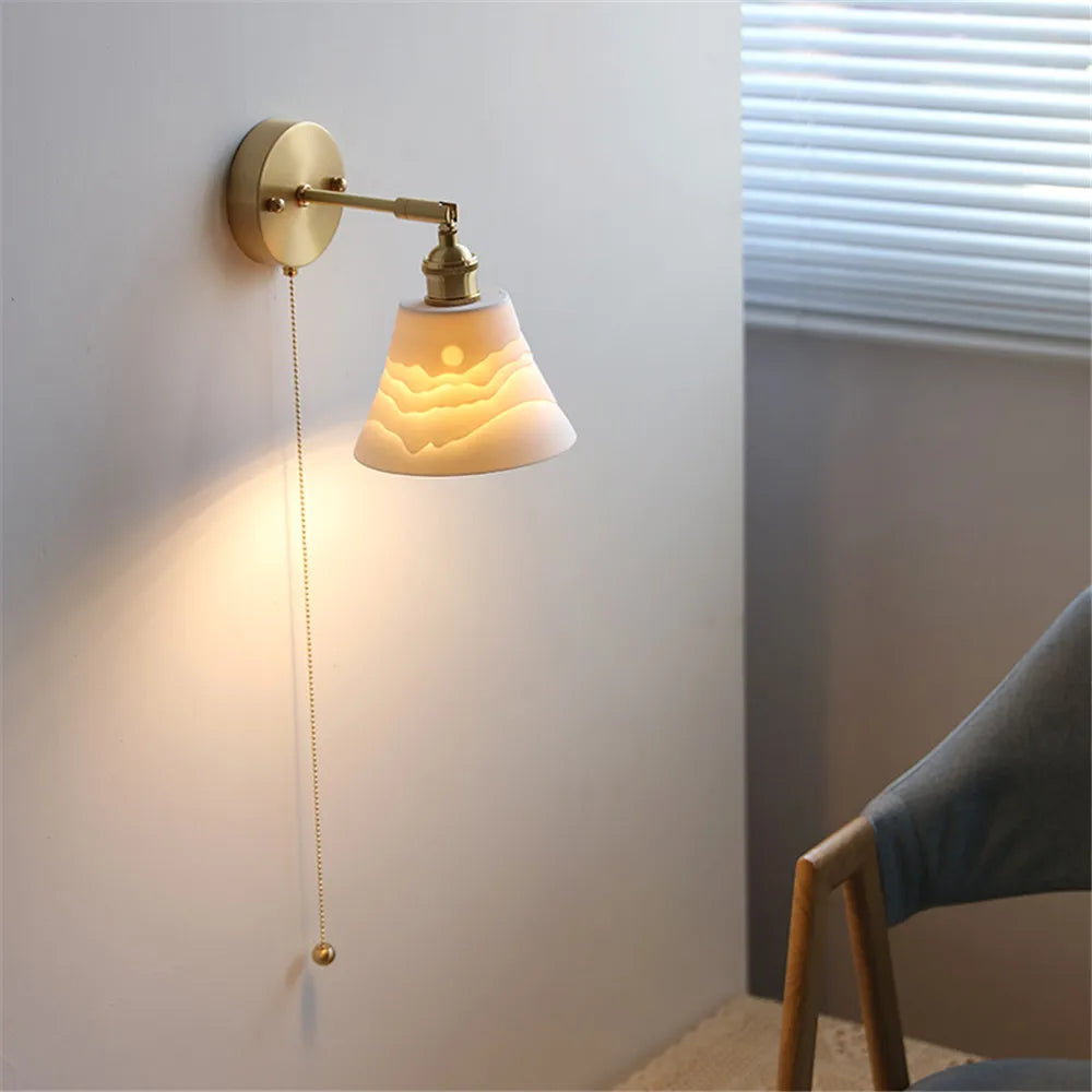 applique murale led en céramique décoration nordique réglable - vue 5 sur 15