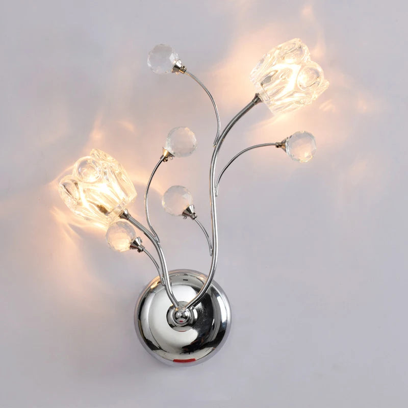 applique murale en cristal doré pour intérieur décoratif - vue 5 sur 11