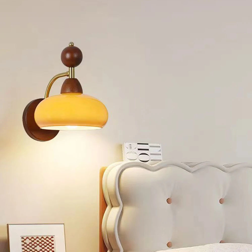 applique murale en bois et verre pour intérieur moderne - vue 3 sur 8