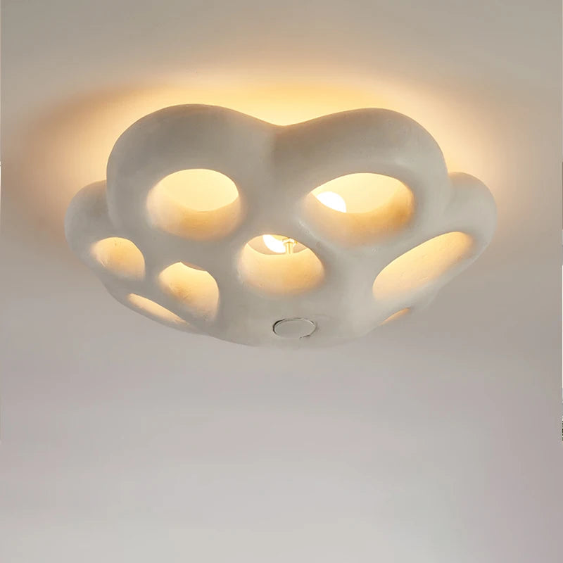 plafonnier led moderne nordique wabi sabi personnalisé fleur - vue 2 sur 7