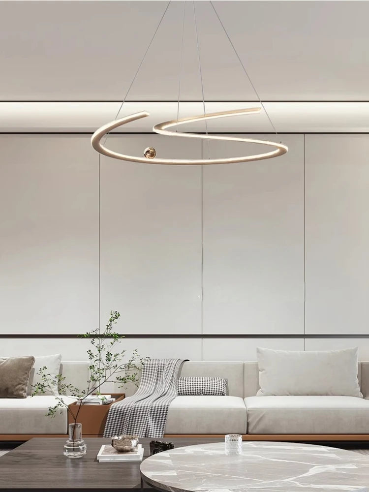 suspension minimaliste italienne à ligne irrégulière pour intérieur moderne - vue 4 sur 9
