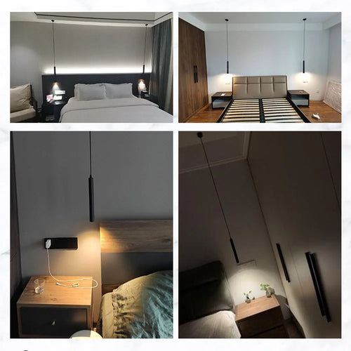 Suspension minimaliste nordique moderne lampes suspendues pour chambre chevet salle à manger lustre décoration éclairage de plafond - vue 4 sur 10