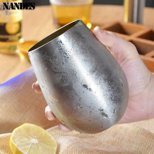 Verre inox 500ml revetement titane style moderne cuisine