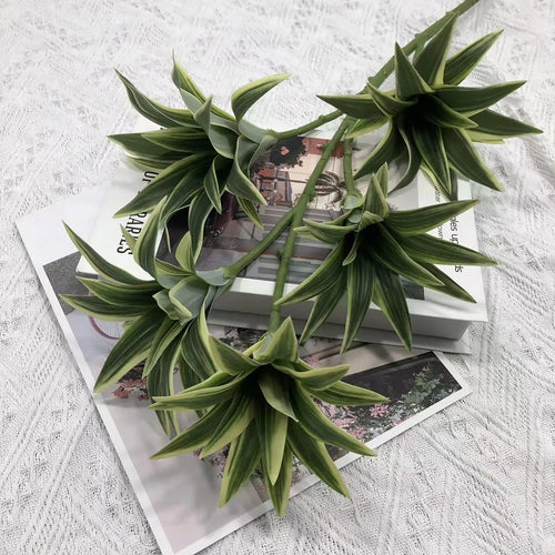 plante tropicale en pot avec palmier et bambou décoratif - vue 13 sur 18