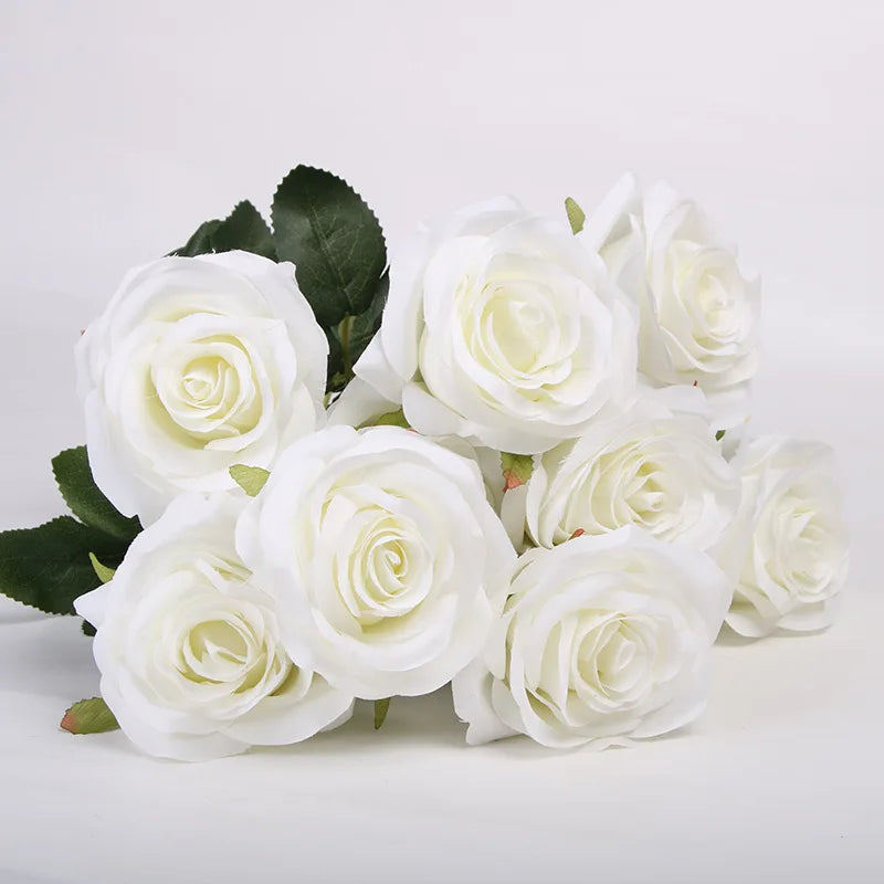 bouquet de roses artificielles pour mariage et décoration intérieure - vue 18 sur 27