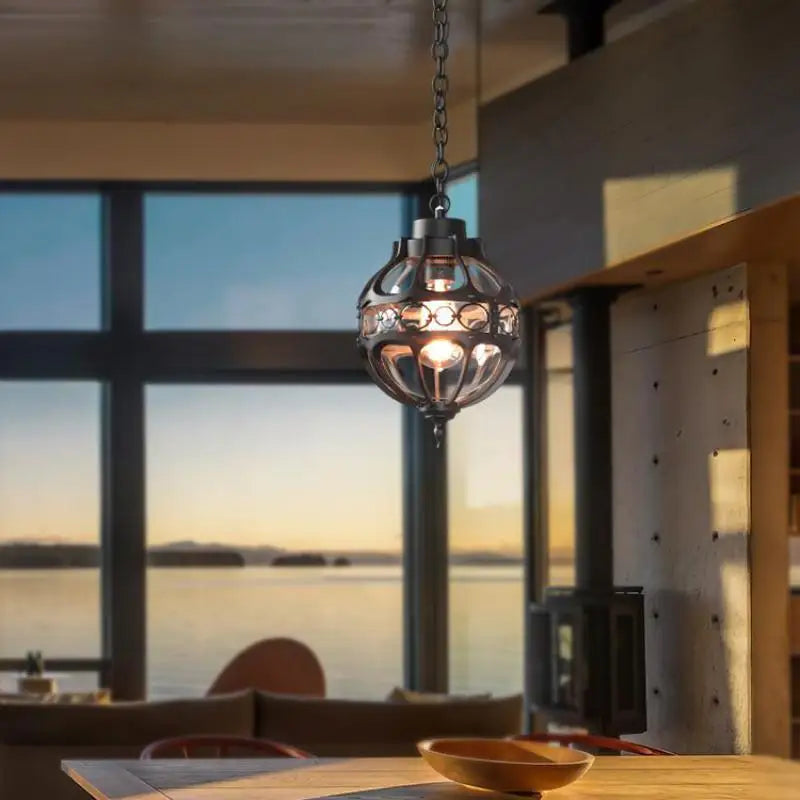 suspension industrielle en verre pour décoration intérieure et extérieure - vue 6 sur 10