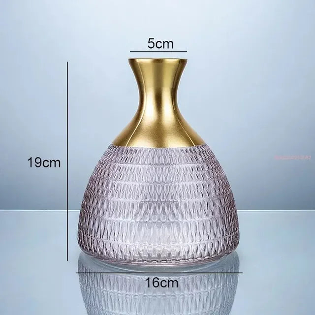 vase en verre décoratif pour arrangements floraux modernes