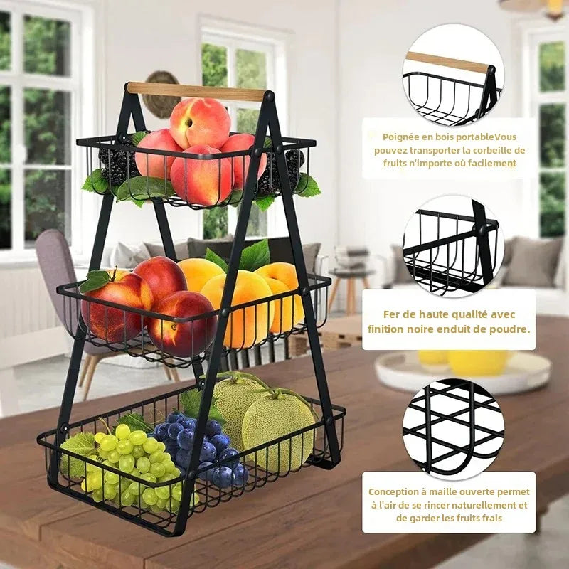 Corbeille à Fruits Pliable en Bambou – Forme Pomme – Design & Nomade - Arts de la table