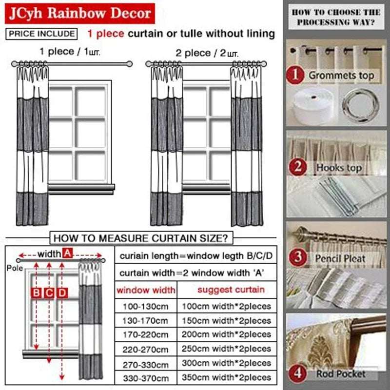 Voilage tulle transparent style moderne pour salon fenetre - vue 7 sur 7