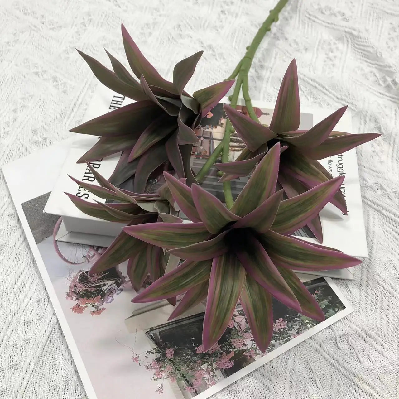 plante tropicale en pot avec palmier et bambou décoratif - vue 15 sur 18