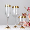 Verre à vin cristal style europeen bord argent