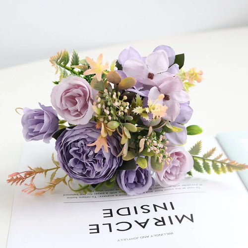 petit bouquet de fleurs artificielles pour décoration printanière et mariage - vue 30 sur 37