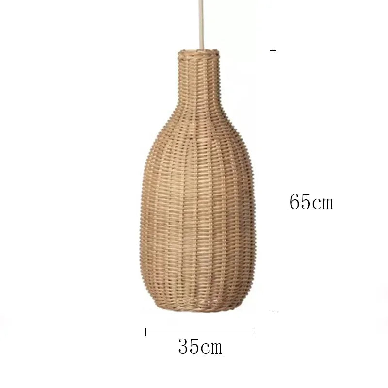 suspension vintage en rotin style chinois fait main pour café et restaurant - vue 13 sur 15