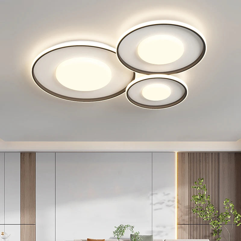 lustre nordique qiyimei éclairage intérieur lumière ronde lampara - vue 3 sur 12
