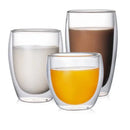 Lot tasses verre double paroi isolant borosilicate
