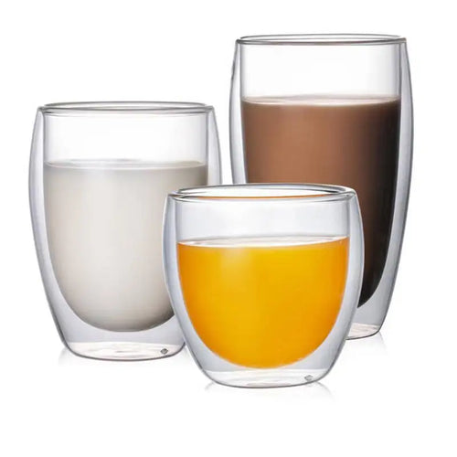 Tasses verre double paroi borosilicate isolant lot