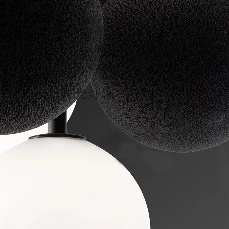 lustre créatif en velours design pour espace contemporain - vue 5 sur 12
