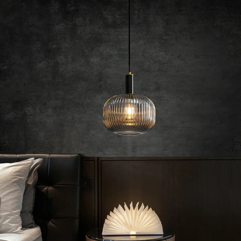 Restaurant verre suspension LED lumières de luxe couleur cuivre Art décor salon/salle à manger cuisine luminaires étude chambre