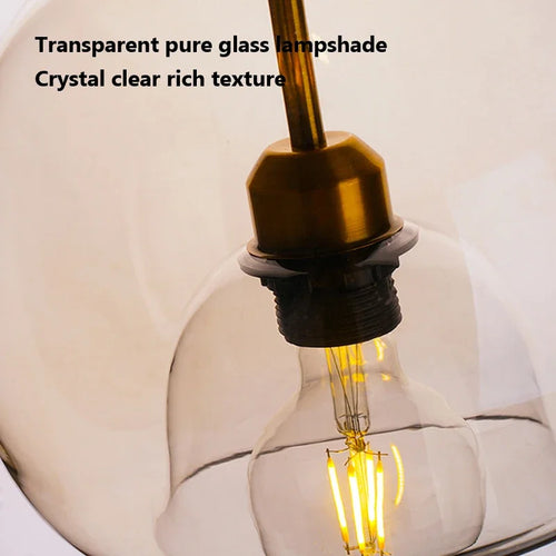 suspension moderne en verre pour décoration intérieure nordique - vue 6 sur 8