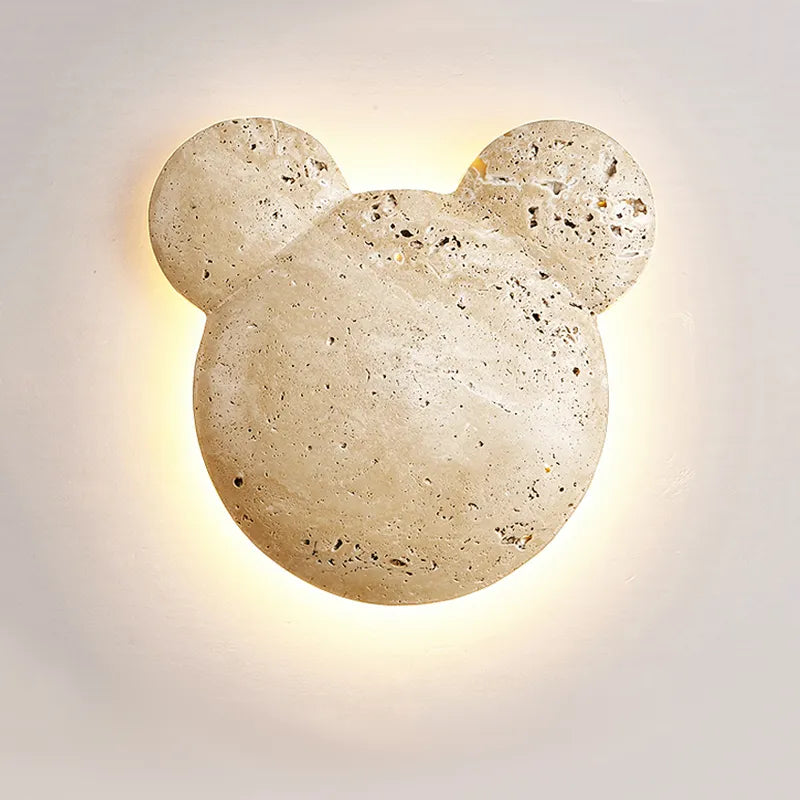 Applique murale ours créative de Style crème moderne