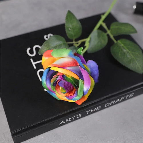 fleurs de roses artificielles en soie pour décorations romantiques - vue 9 sur 13