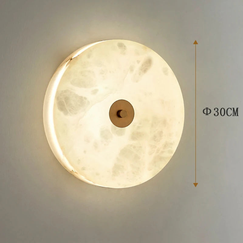 applique ronde en marbre rétro-éclairage pour hôtel - vue 9 sur 9