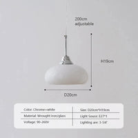 suspension en verre crème pour intérieur moderne et élégant