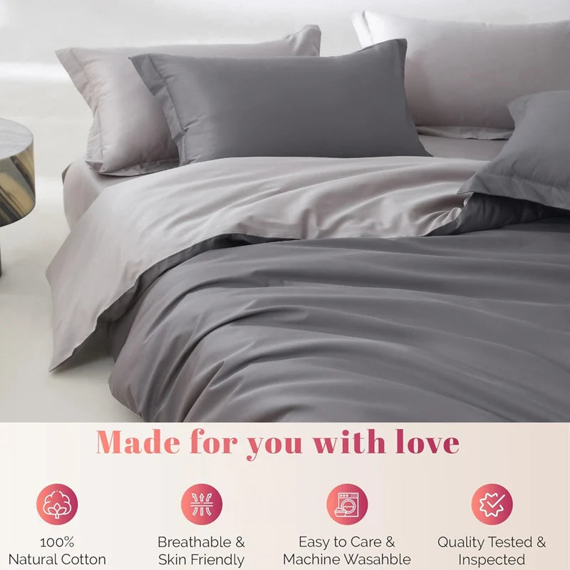 housse de couette en coton égyptien 800 fils toutes saisons