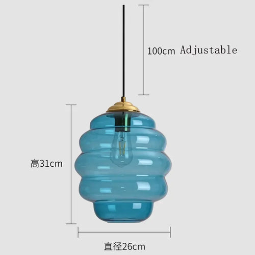 lustre moderne en verre pour cuisine et restaurant - vue 16 sur 15