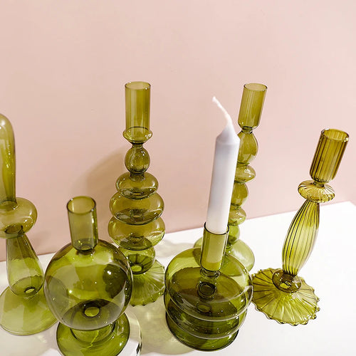bougeoir en verre européen pour décoration et mariage - vue 5 sur 30