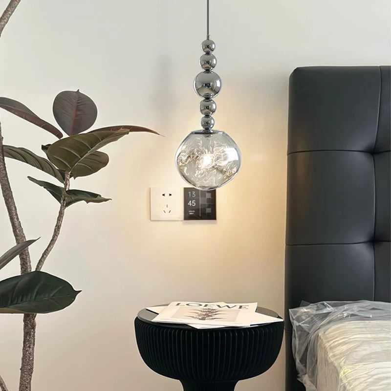 lustre en verre léger style bauhaus décoration moderne pour la maison - vue 4 sur 8