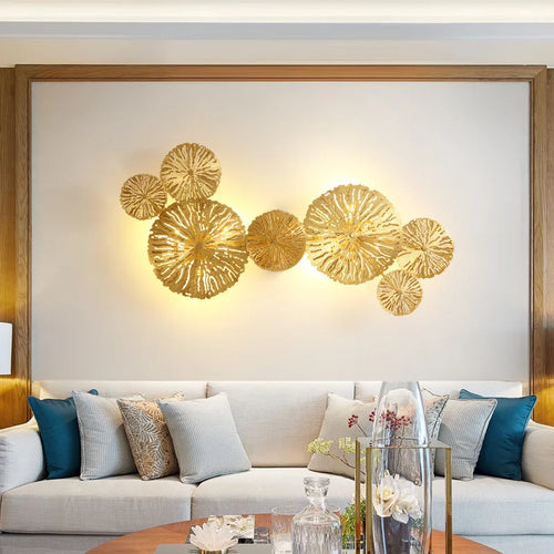 applique murale led dorée design moderne décoration intérieure - vue 3 sur 17