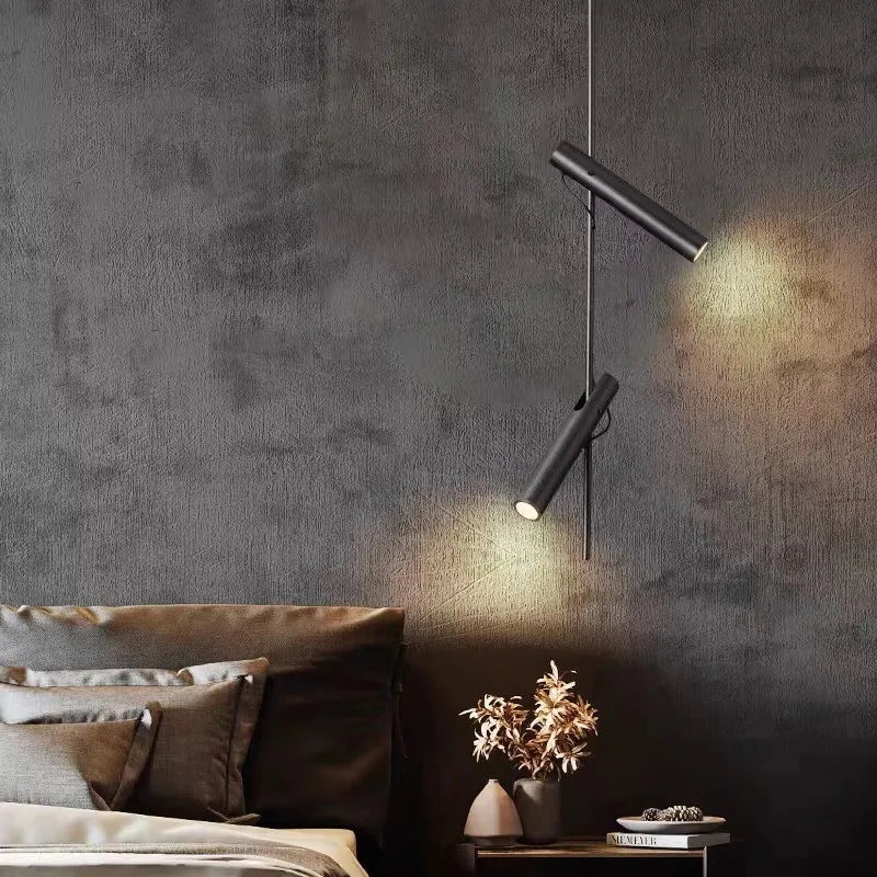 lampe suspendue led moderne rotative avec 1/2/3 têtes pour intérieur - vue 4 sur 12